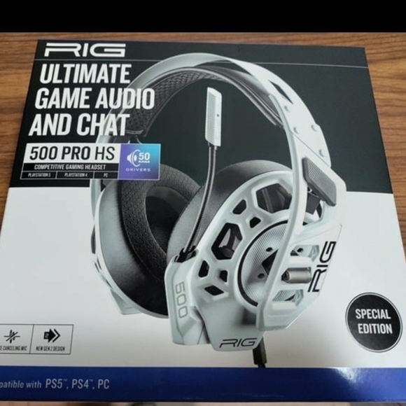 🎧NEW RIG 500 PRO HS Special Edition White Gaming Headset for PS5, PS4, PC - Picture 3 of 11